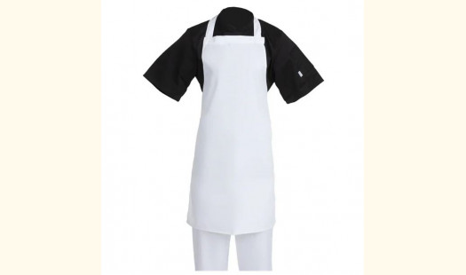 Professional Polycotton Butchers/Kitchen/Cooks Bib Apron (White)